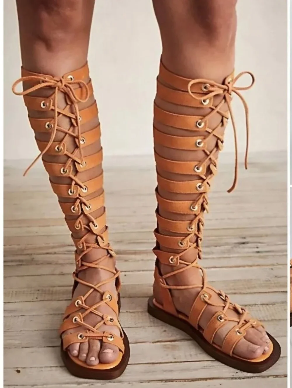 Free People Sun Chaser Gladiator Sandals Lace Up Women's Size US 9.5